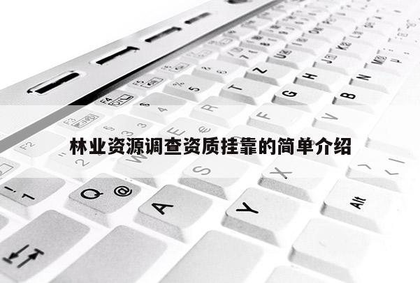 林業(yè)資源調(diào)查資質(zhì)掛靠的簡(jiǎn)單介紹